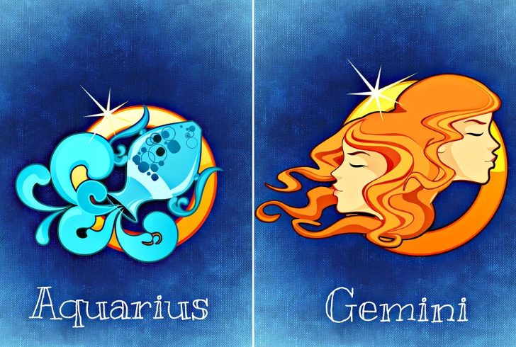 Aquarius and Gemini: A melding of minds based on friendship.